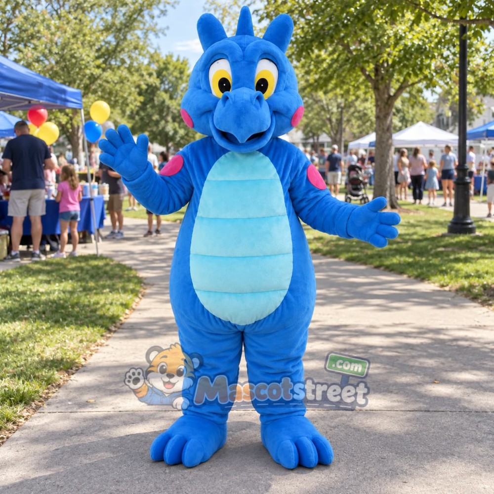 Blue Dragon Mascot Costume