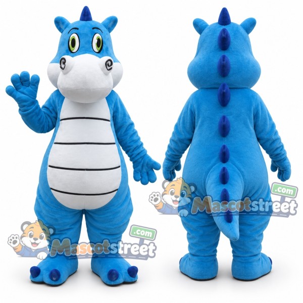 Blue and White Dragon Mascot Costume