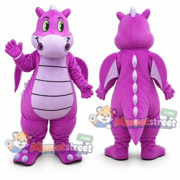 Purple Dragon Mascot Costume