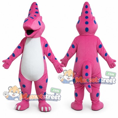 Pink Dinosaur Mascot Costume