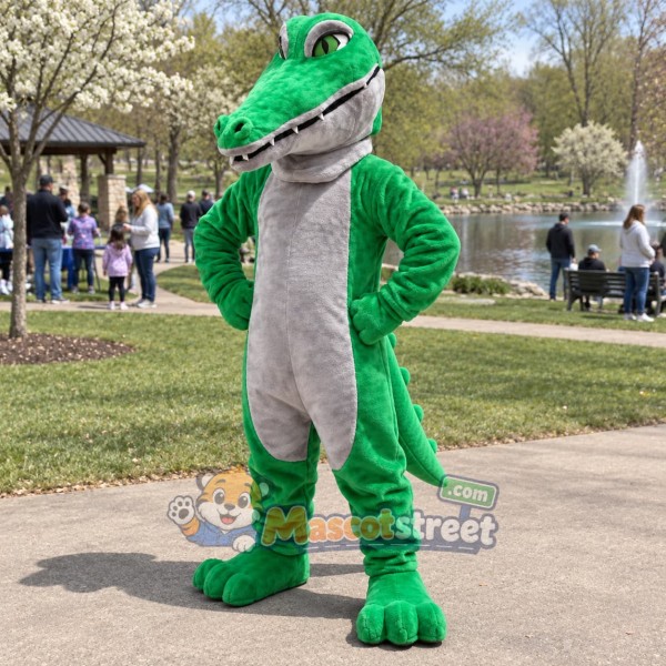 Green Alligator Mascot Costume