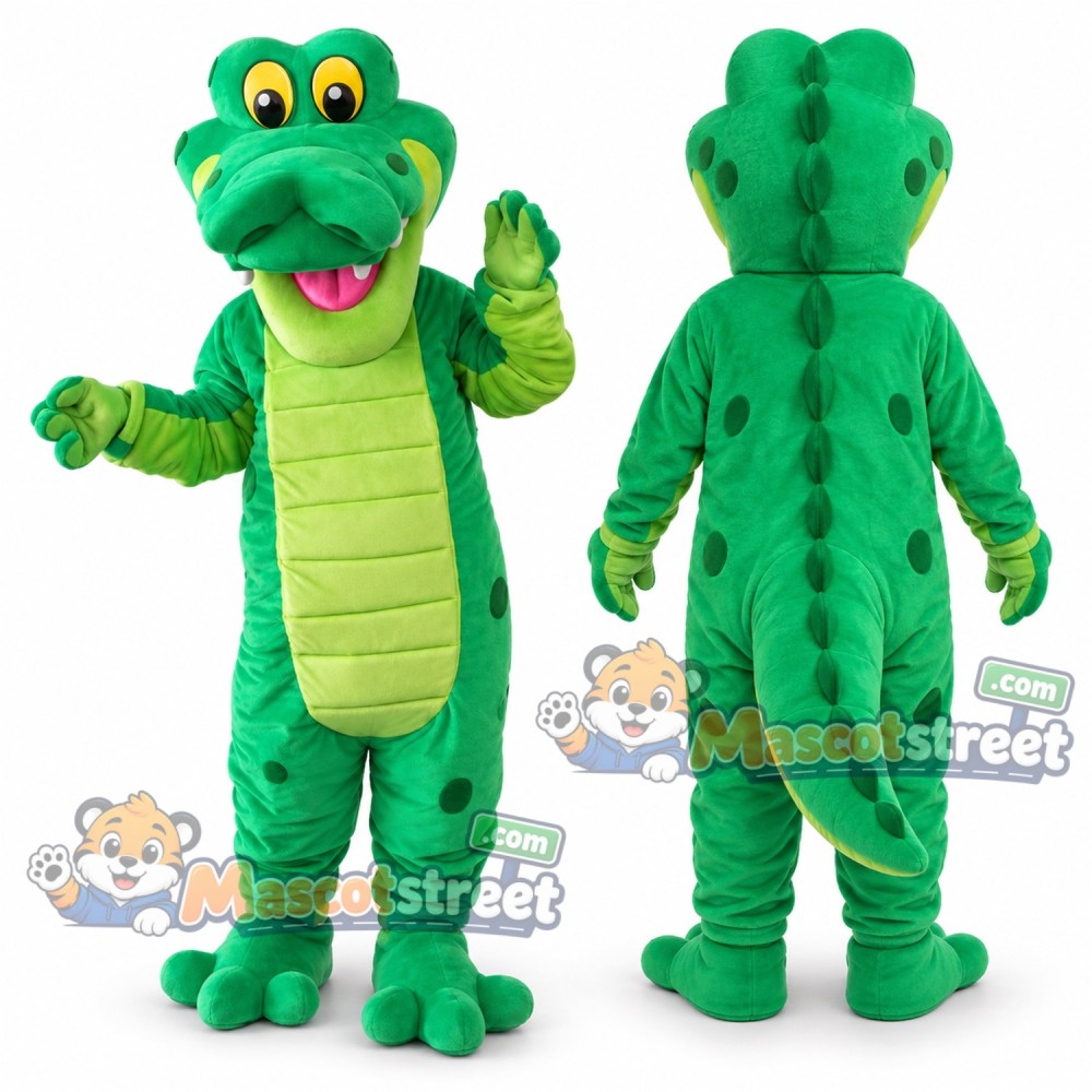 Green Crocodile Mascot Costume Green Crocodile Mascot Costume