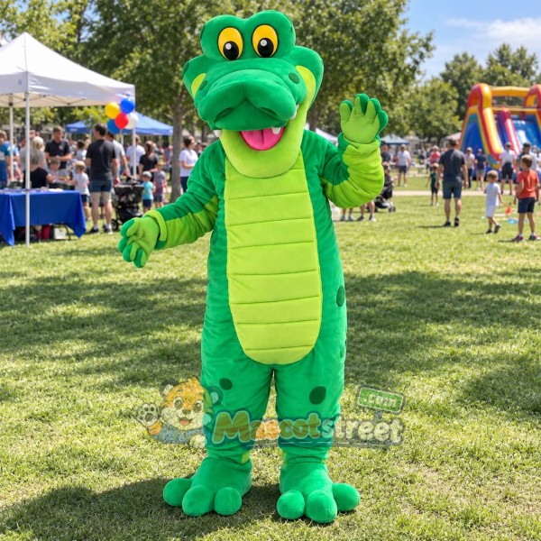 Green Crocodile Mascot Costume