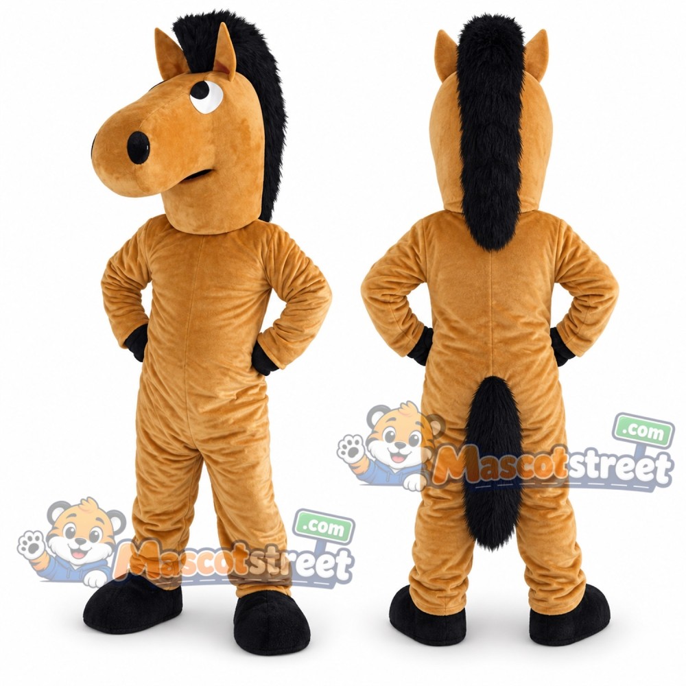 Tan Horse Mascot Costume