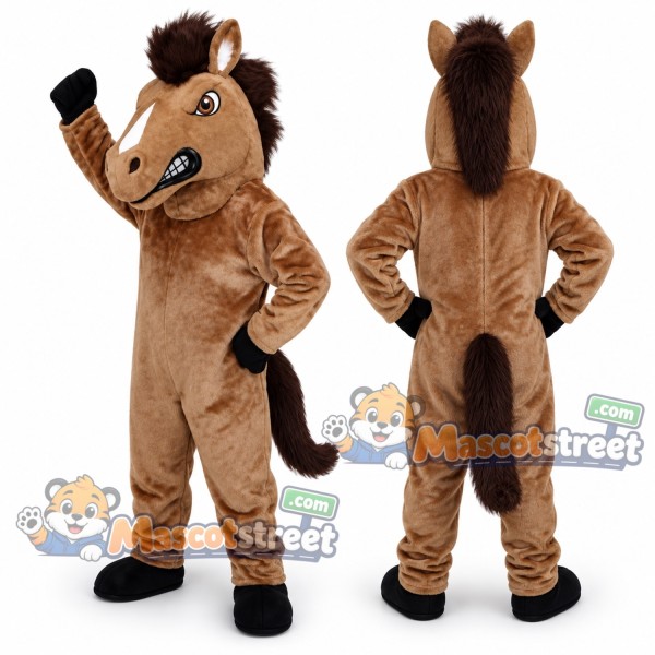 Brown Mustang Mascot Costume