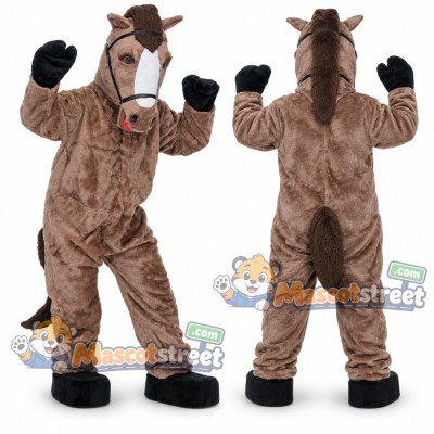Gray Horse Mascot Costume Gray Horse Mascot Costume