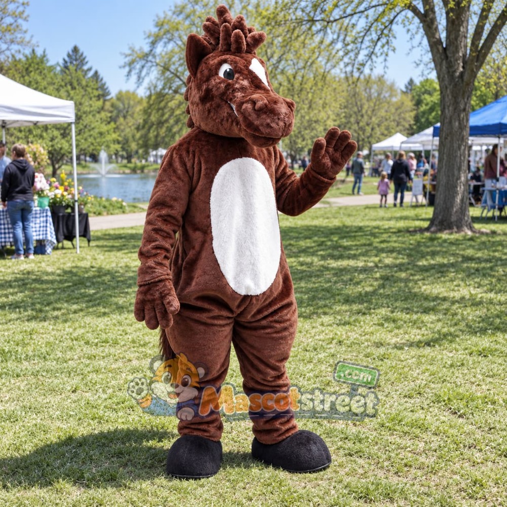Brown Horse Mascot Costume Brown Horse Mascot Costume