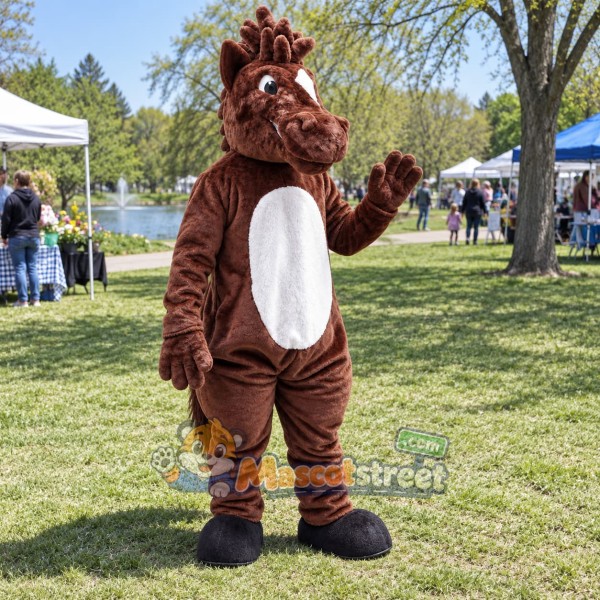 Brown Horse Mascot Costume