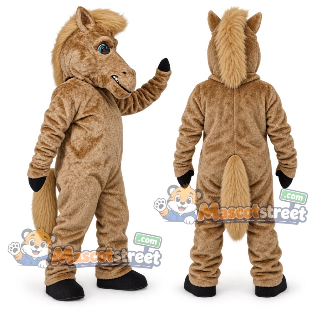 Tan Horse Mascot Costume