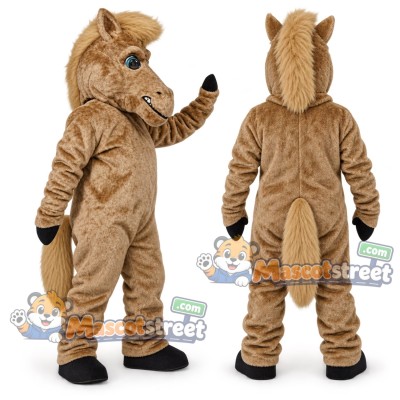 Tan Horse Mascot Costume