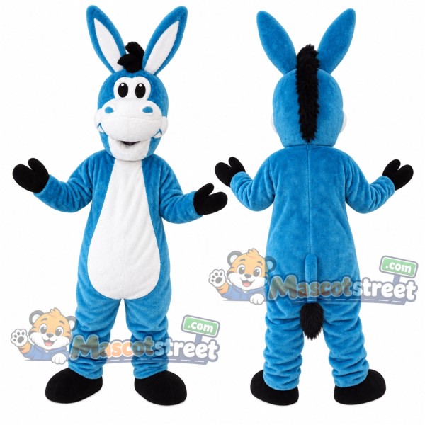 Blue Donkey Mascot Costume