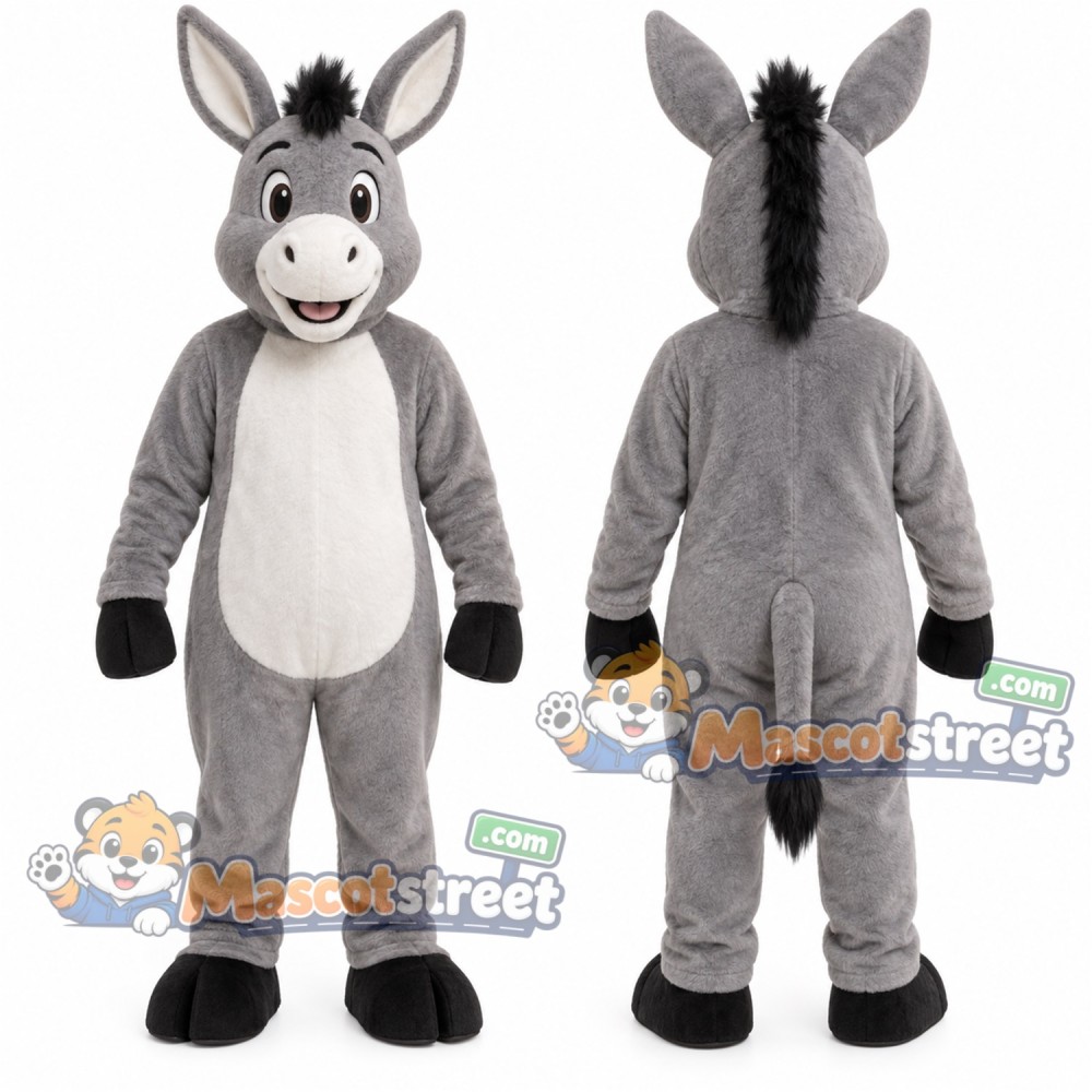 Gray Donkey Mascot Costume