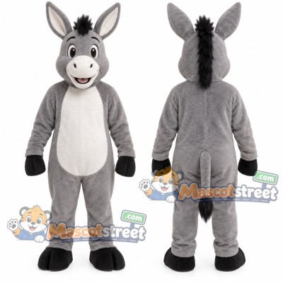 Gray Donkey Mascot Costume