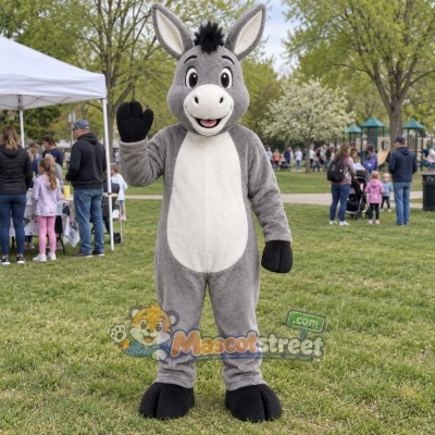 Gray Donkey Mascot Costume