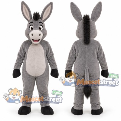Gray Donkey Mascot Costume