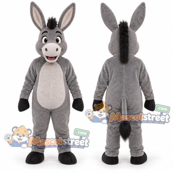 Gray Donkey Mascot Costume