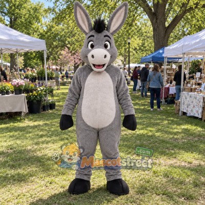 Gray Donkey Mascot Costume