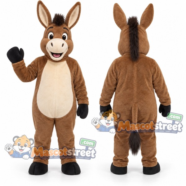 Brown Donkey Mascot Costume