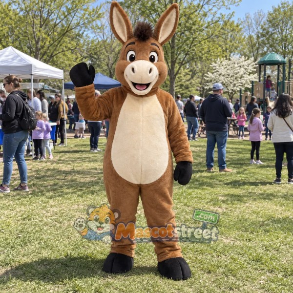 Brown Donkey Mascot Costume