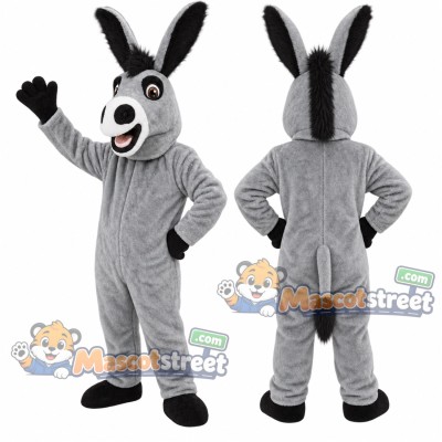 Gray Donkey Mascot Costume Gray Donkey Mascot Costume