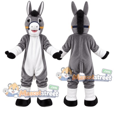 Gray Donkey Mascot Costume