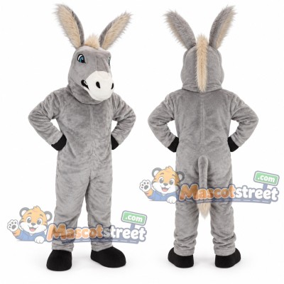 Gray Donkey Mascot Costume