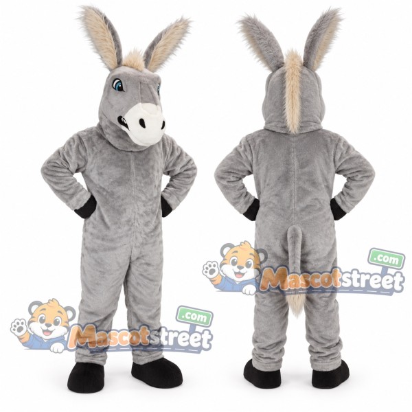Gray Donkey Mascot Costume