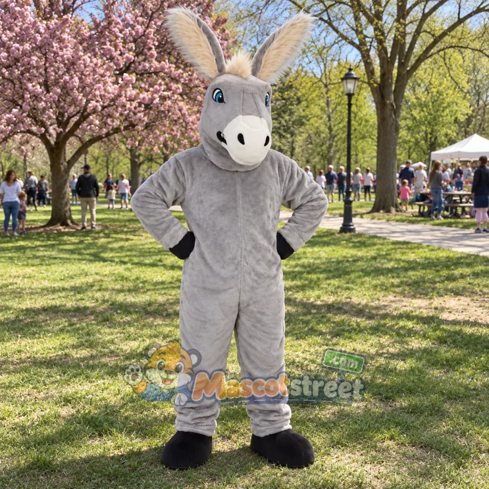 Gray Donkey Mascot Costume