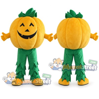Jack-o-Lantern Pumpkin Mascot Costume with Green Pants