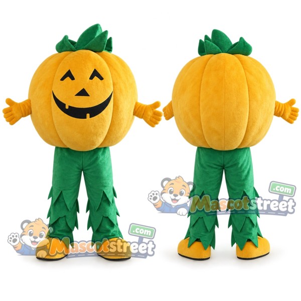 Jack-o-Lantern Pumpkin Mascot Costume with Green Pants