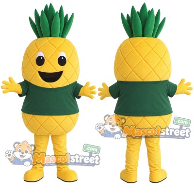 Pineapple Mascot Costume with Green Shirt Pineapple Mascot Costume with Green Shirt