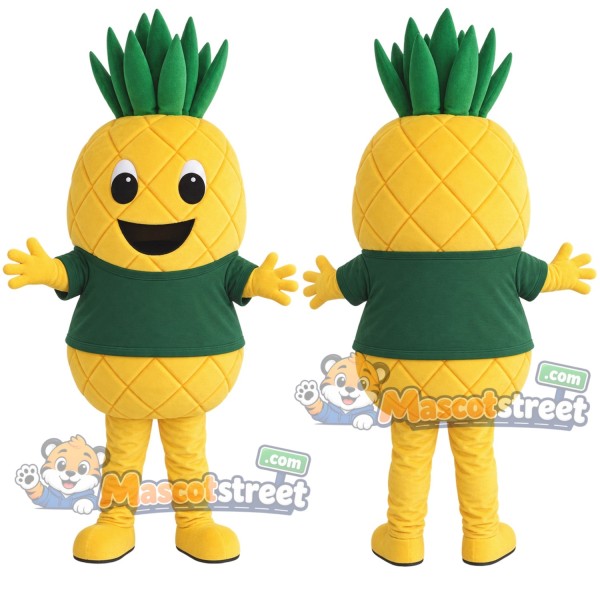 Pineapple Mascot Costume with Green Shirt