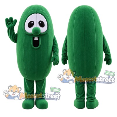 Green Cucumber Mascot Costume Green Cucumber Mascot Costume