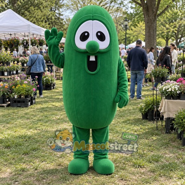 Green Cucumber Mascot Costume