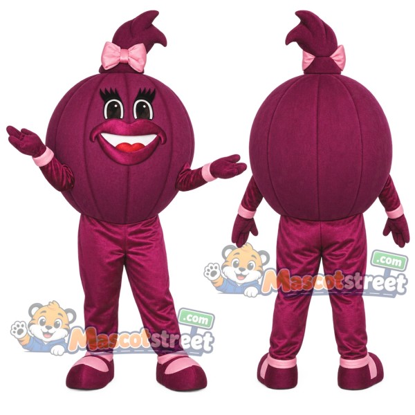 Purple Onion Mascot Costume