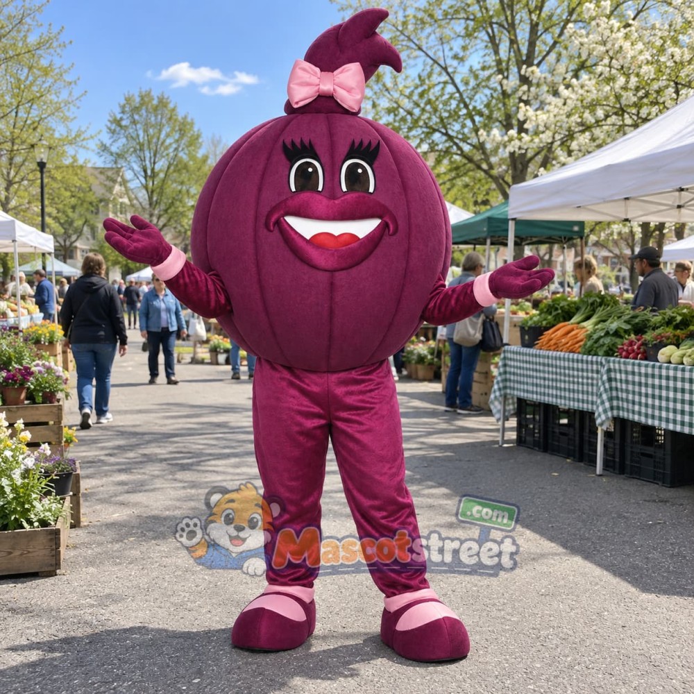 Purple Onion Mascot Costume Purple Onion Mascot Costume