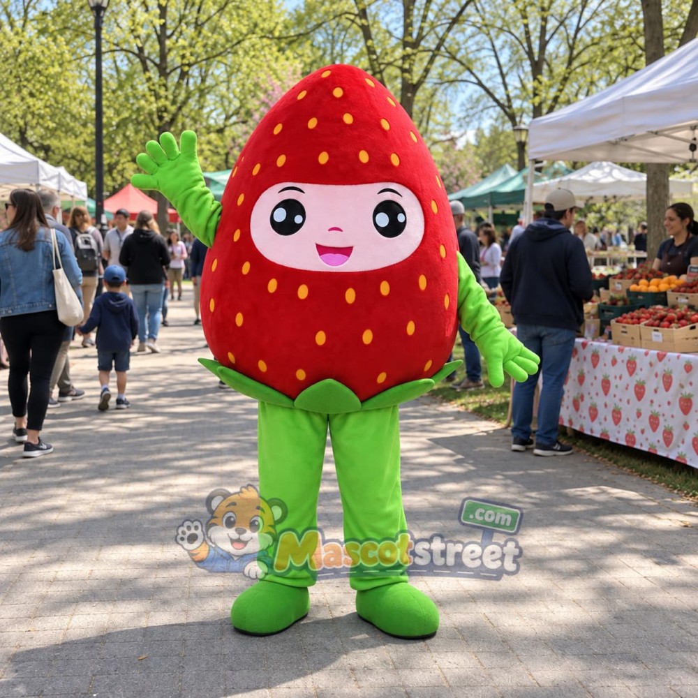 Strawberry Mascot Costume with Green Pants Strawberry Mascot Costume with Green Pants