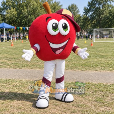 Red Apple Mascot Costume