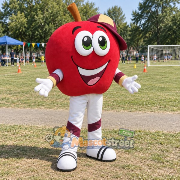 Red Apple Mascot Costume