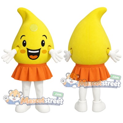 Yellow Lemon Mascot Costume with Orange Skirt Yellow Lemon Mascot Costume with Orange Skirt