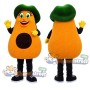 Avocado Mascot Costume with Green Hat