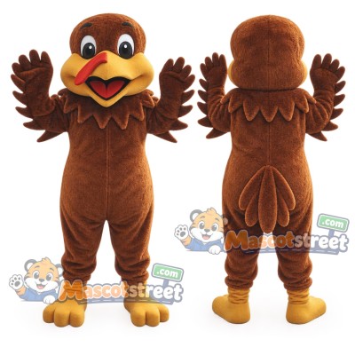 Brown Turkey Mascot Costume Brown Turkey Mascot Costume