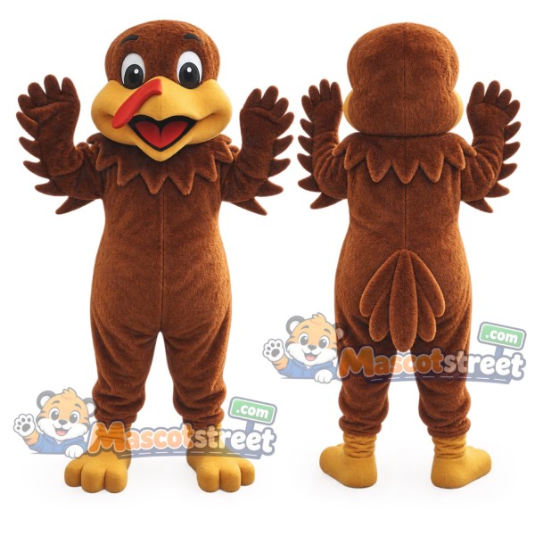 Brown Turkey Mascot Costume