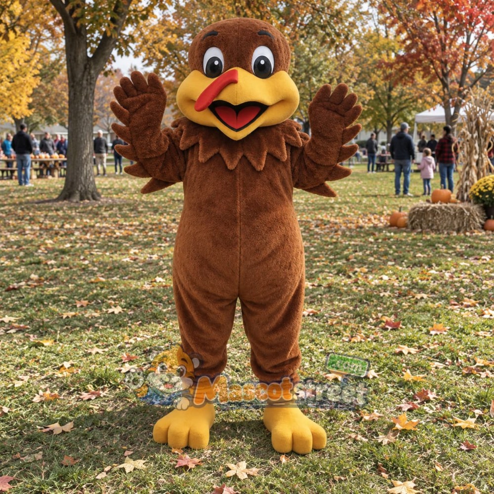 Brown Turkey Mascot Costume Brown Turkey Mascot Costume