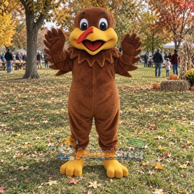 Brown Turkey Mascot Costume Brown Turkey Mascot Costume