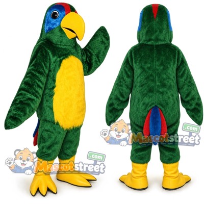Green Parrot Mascot Costume Green Parrot Mascot Costume