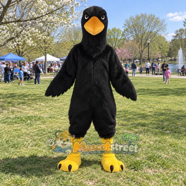 Black Raven Mascot Costume