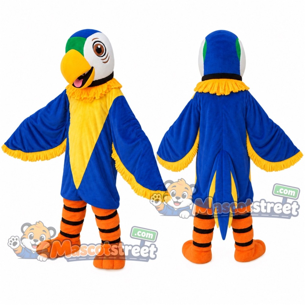 Blue and Yellow Parrot Mascot Costume Blue and Yellow Parrot Mascot Costume