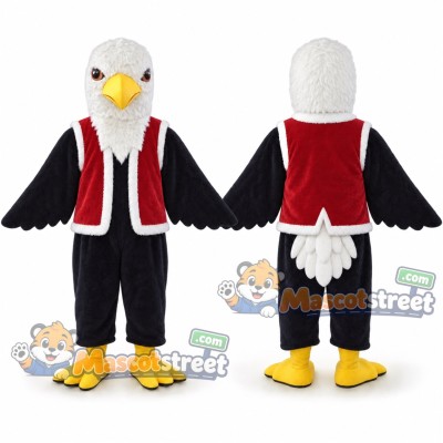 Bald Eagle Mascot Costume with Red Vest