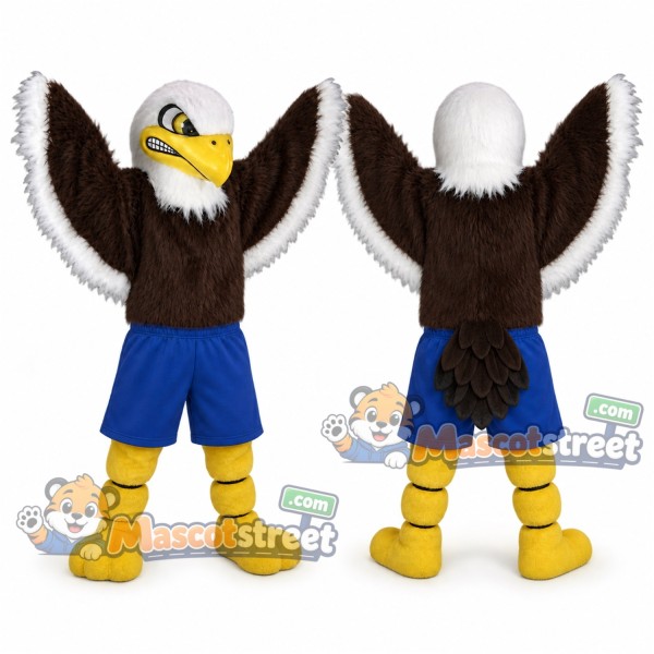 Bald Eagle Mascot Costume with Blue Shorts